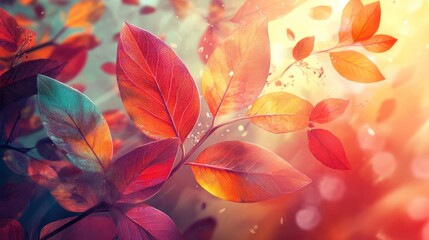 Autumn Leaves in the Sun