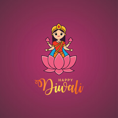 Happy Diwali celebration background. front view of banner design decorated with illuminated oil lamps on patterned red background. vector illustration