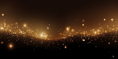Magical Golden Bokeh Background with Sparkling Lights