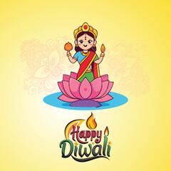 Happy Diwali celebration background. front view of banner design decorated with illuminated oil lamps on patterned red background. vector illustration