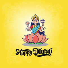 Happy Diwali celebration background. front view of banner design decorated with illuminated oil lamps on patterned red background. vector illustration