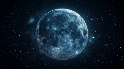 Obraz premium Detailed lunar calendar model with intricate crater textures in metallic finish