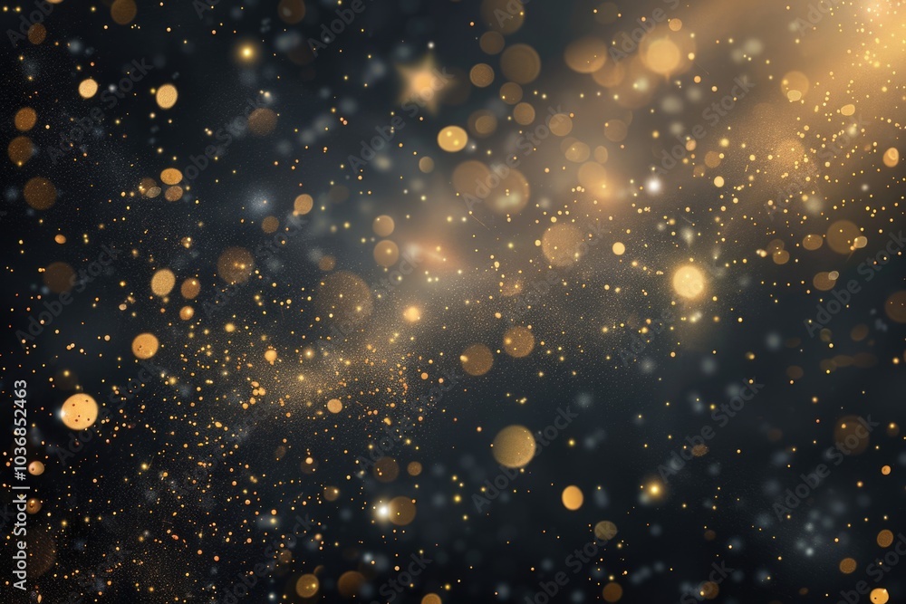 Poster a dark background with numerous lights, suitable for use in various settings such as parties or even