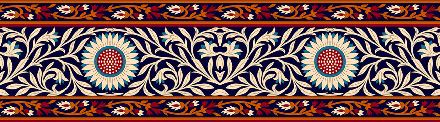 seamless beautiful wallpaper cards border design floral leaf vintage ornament Victorian geometric ethnic print paisley pattern