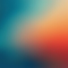 blurred grainy color gradient background in blue, teal, red, beige, and orange, perfect for creating eye-catching posters and banners.