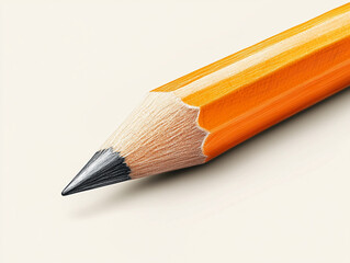 Illustration of a Pencil with a Sharpened Tip for Stationery and Design Projects