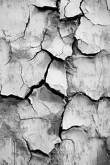 Obraz premium A close-up shot of a cracked brick wall with cracks and fissures