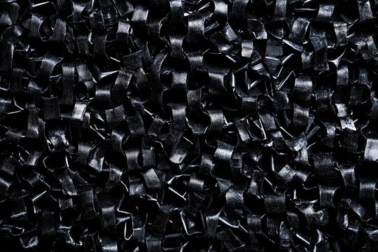 A detailed shot of several black ribbons, ideal for use in mourning or memorial scenes
