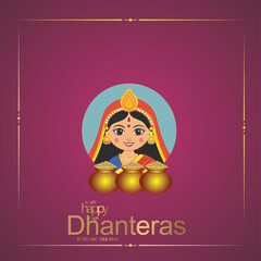 Happy Diwali celebration background. front view of banner design decorated with illuminated oil lamps on patterned red background. vector illustration