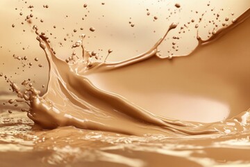 A close-up shot of a liquid splash on a surface, great for demonstrating fluid dynamics or adding visual interest to scientific presentations