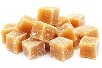 A pile of sugar cubes stacked on top of each other, often used in illustrations and designs for food or baking related content