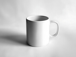 Fototapeta premium A white coffee cup on a white background