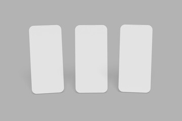 Smartphone screens floating. ui ux app concept. 3d render