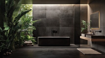 Modern Minimalist Bathroom with Natural Elements