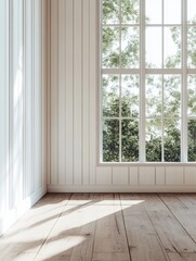 Fototapeta premium Bright Window in Modern Living Room