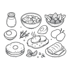 Hand Drawn Food Illustrations: Artistic Sketches of Culinary Delights