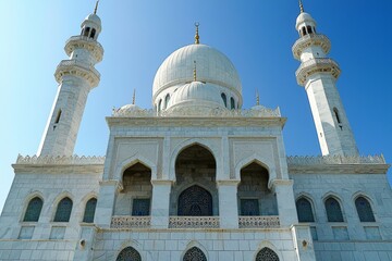 Obraz premium Beautiful mosque as a place of worship for Muslims created with Generative AI