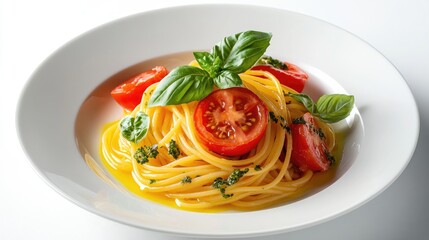 Vibrant Fresh Pasta with Tomatoes and Basil