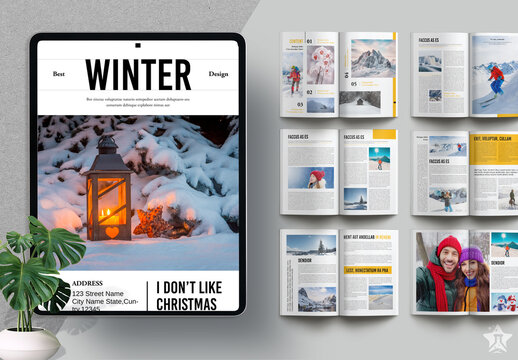 Winter Magazine Template