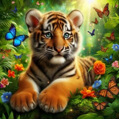 tiger in the jungle