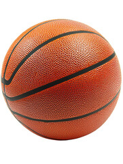 Basketball with textured surface on a white isolated background.