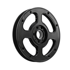 Obraz premium Black alloy wheel on a white isolated background.