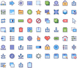 Set of Basic UI Elements icons
