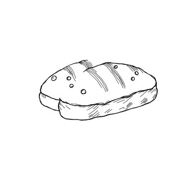 recommend clip art: Bakery products in continuous line art drawing style. Black line sketch on white background. Vector illustration