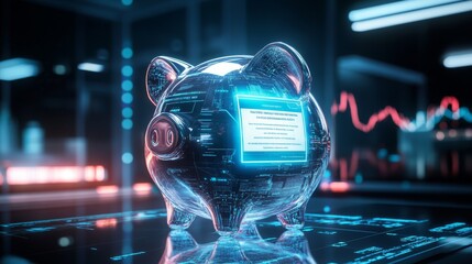 Futuristic Holographic Piggy Bank Concept Design