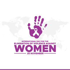 International Day for the Elimination of Violence against Women vector.International Day for the Elimination of Violence against Women is observed every year on November 25 all across the world. 