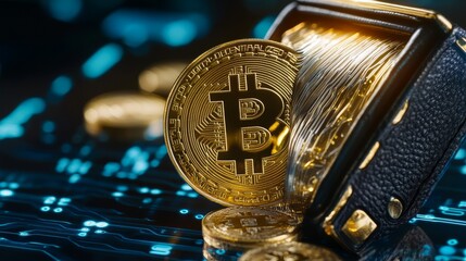 Abstract Representation of Digital Currency in Wallet