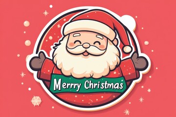 Cheerful Santa Claus illustration spread joy and festive spirit with a merry christmas message