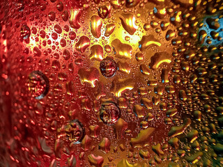 Colorful display showing how water and oil do not mix vivid tones macro shot hdr soothing,Colorful background with water drops on it
