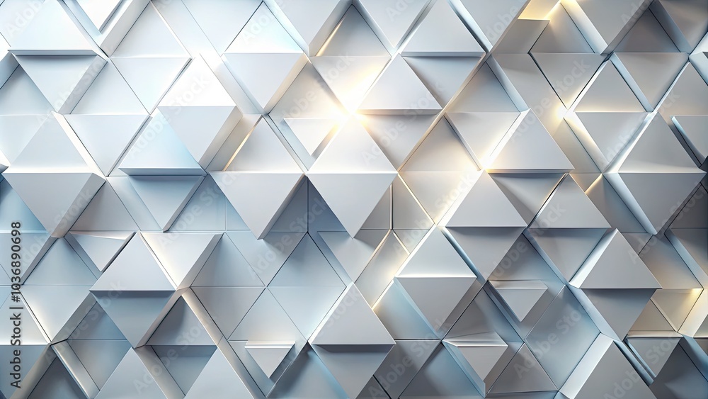 Poster luxury white abstract background with triangle overlap layer frame design for elegant presentations,