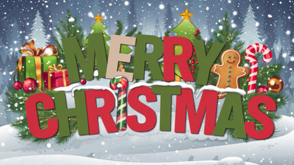 Merry Christmas background with christmas element