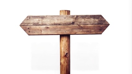 Naklejka premium Wooden Signpost, isolated on white