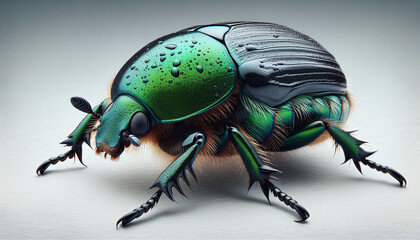 Naklejka premium Realistic Beetle Close-Up