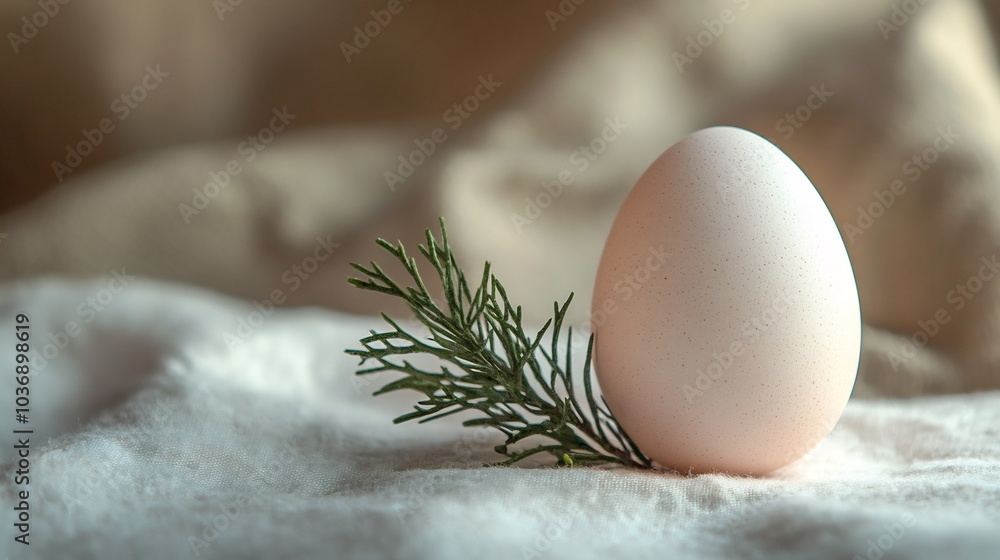 Poster minimal easter decoration a single pastelcolored egg resting on a smooth neutraltoned background a d