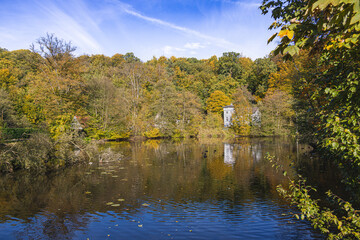 View over the Friedrichsruh castle pond