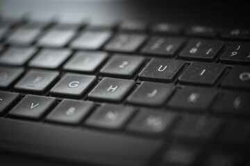 close up of laptop keyboard