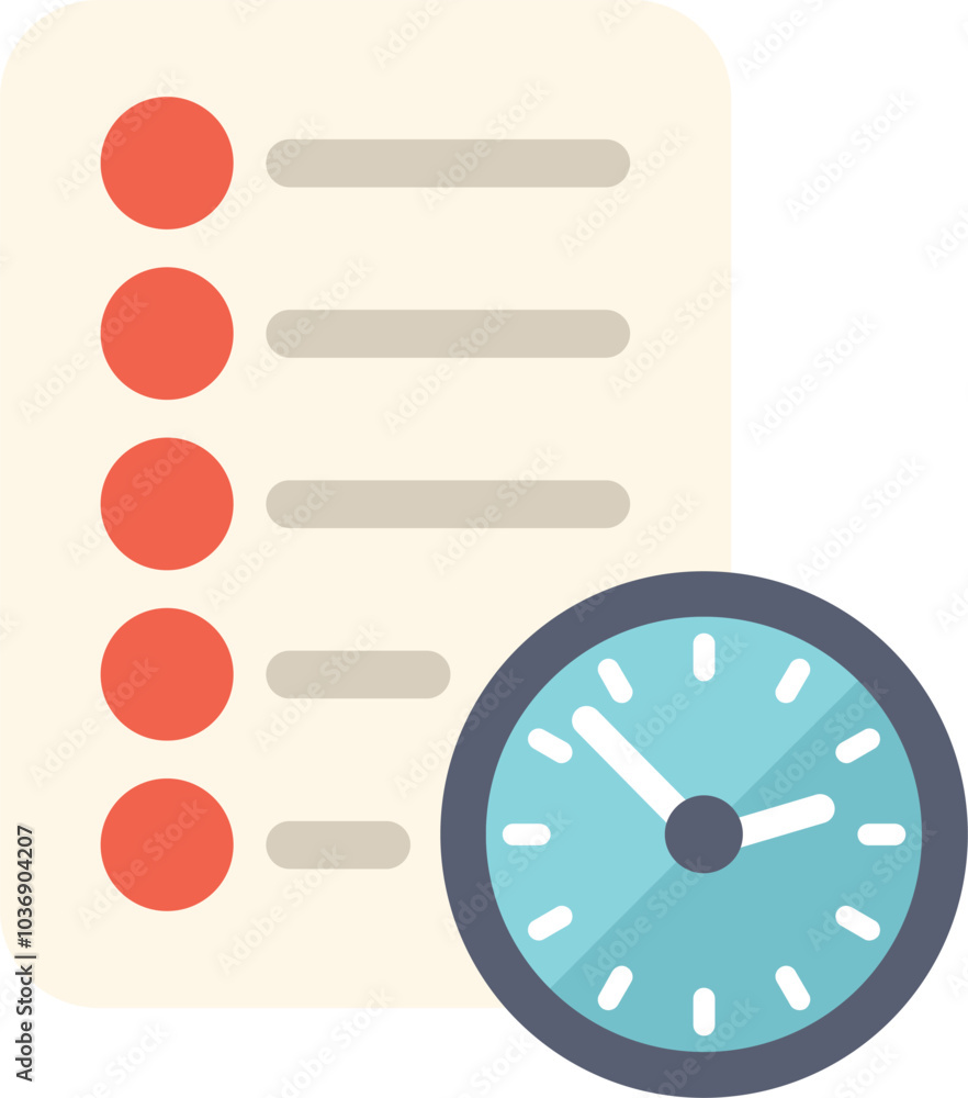 Poster clock is showing deadline for finishing all tasks on to do list