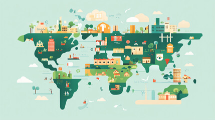 A visual depicting global health initiatives and their impact.