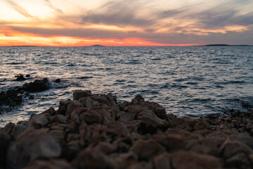 Sunset in Vir, Croatia.