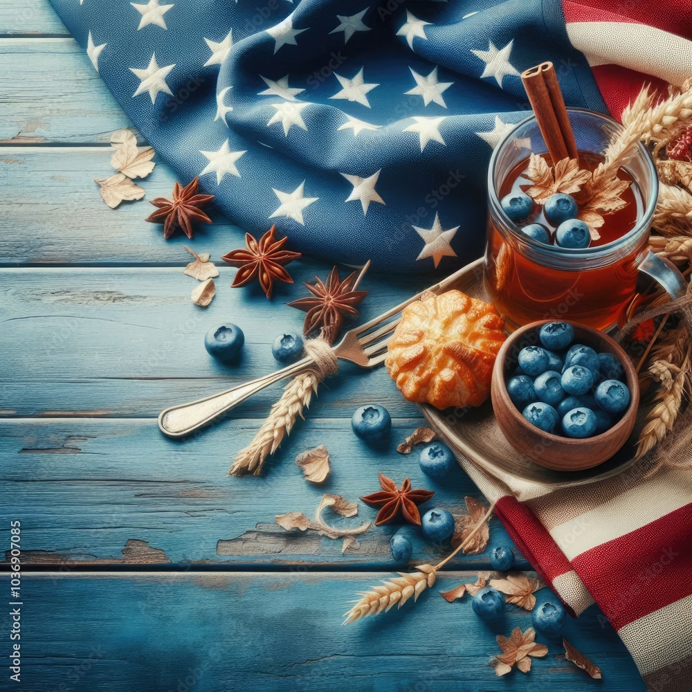 Wall mural background image of usa flag