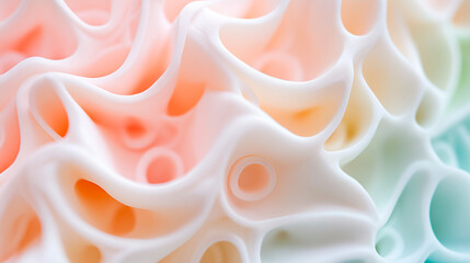 Abstract 3d wave silk textured gradient pastel color background, for home decor, wall art, digital art print, wallpaper, background