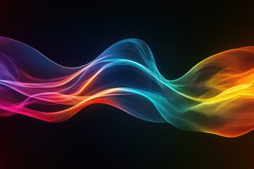 Futuristic Neon Wave, a vibrant energy flow in motion, showcasing dynamic colors and patterns that evoke a sense of advanced technology.