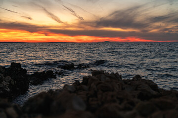 Sunset in Vir, Croatia.