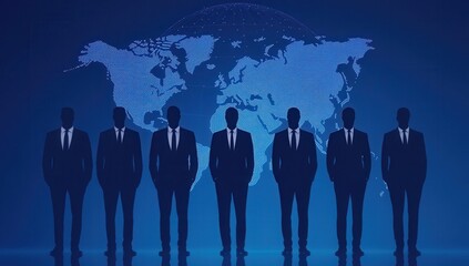 pyramid of people with flag