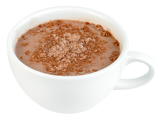 hot chocolate with coffee cup  isolated