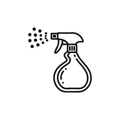 Spray bottle line icon vector illustration 